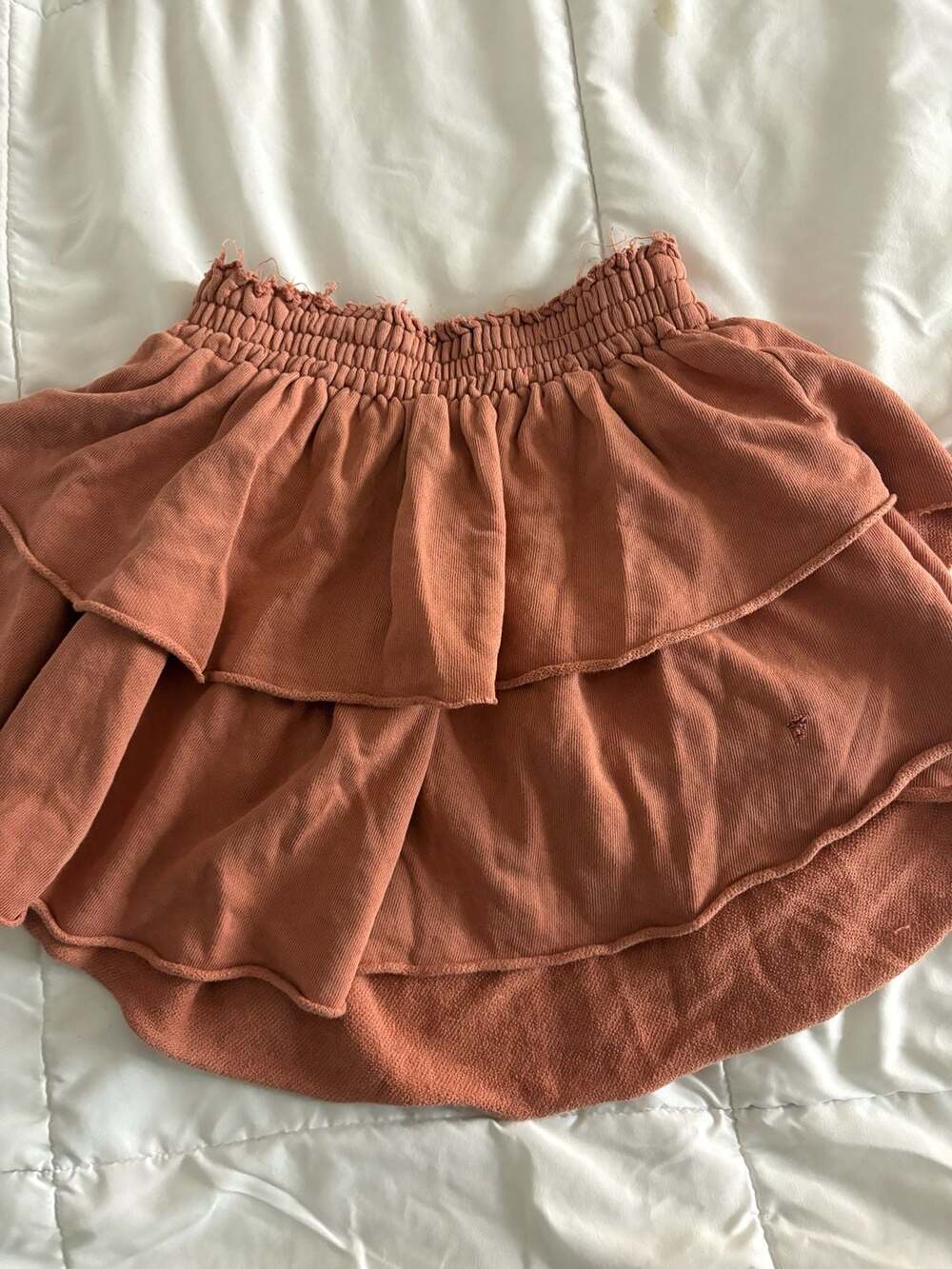 Aerie Women's Tiered Ruffle Mini Skirt with Smocked Waist